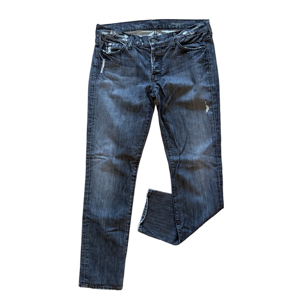 ✨ 7️⃣ FOR ALL MANKIND Josefina Distressed Slim Boyfriend Jeans – Size 28 ✨ - Picture 2 of 16